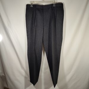 E.THOMAS, Ben Silver,Hand Tailored, Gray Dress Pants 100% Wool 34" x 29"